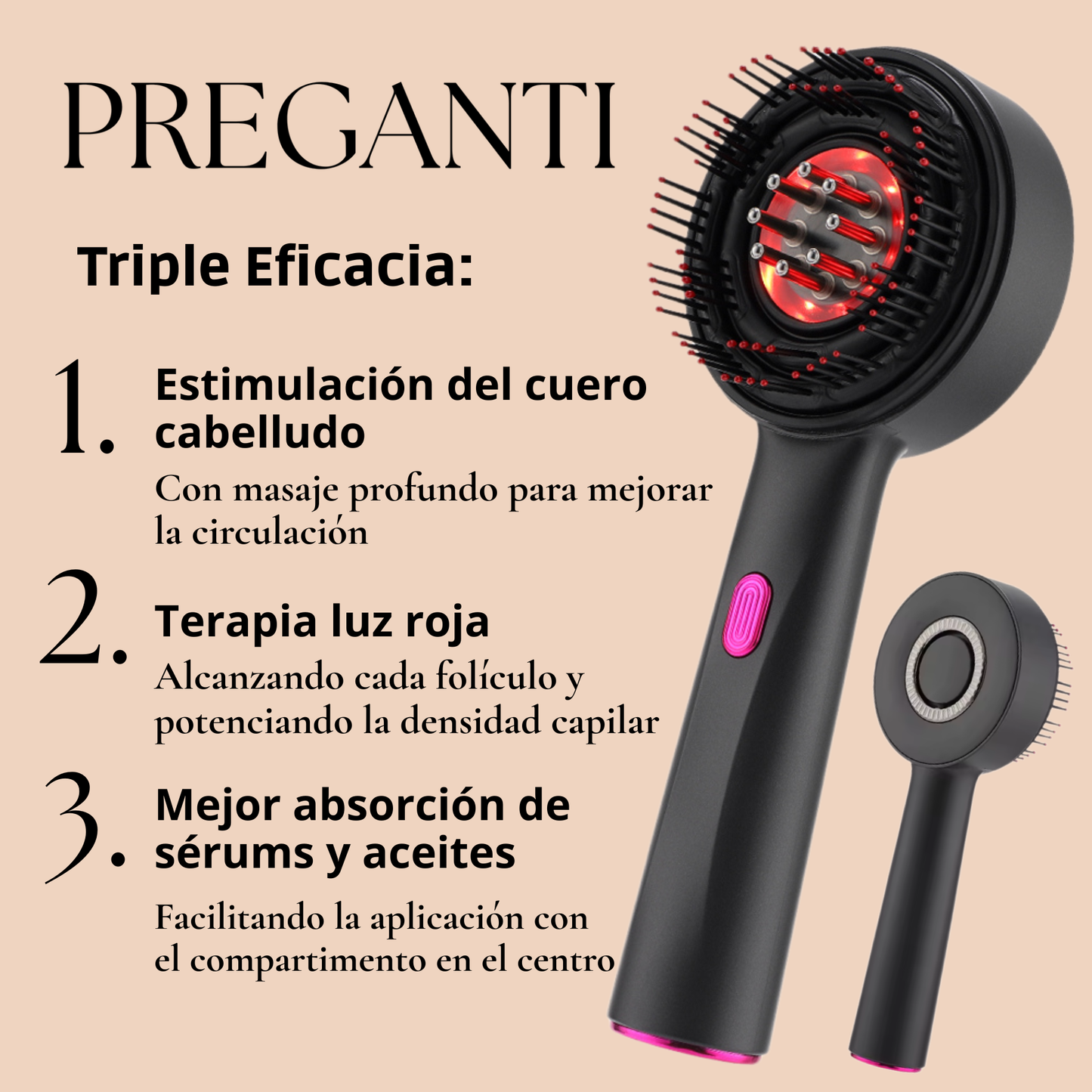 FORTALECE Y DENSIFICA TU CABELLO: ELIMINA LA CAÍDA CON TERAPIA LUZ ROJA - PREGANTI